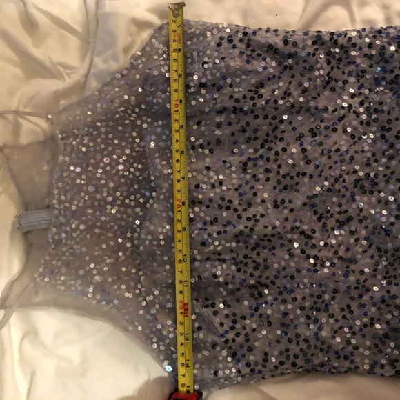 Badgley Mischka Blue Ombre Sequin Sheath EUC - Picture 4 of 4
